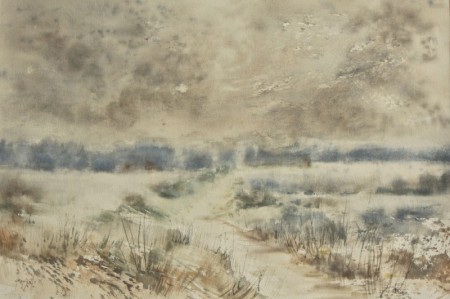 Les Fagnes enneigées - 76x56